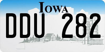 IA license plate DDU282