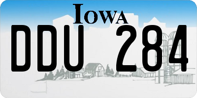 IA license plate DDU284