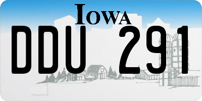 IA license plate DDU291