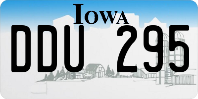 IA license plate DDU295