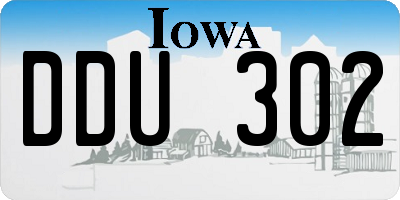 IA license plate DDU302