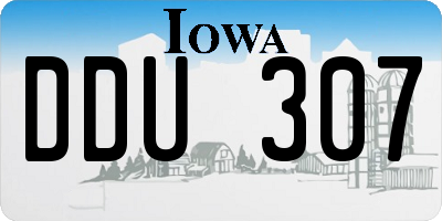 IA license plate DDU307