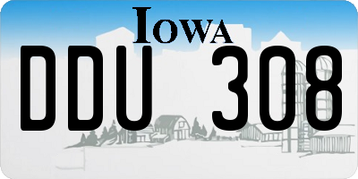 IA license plate DDU308