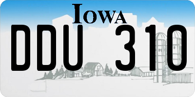 IA license plate DDU310