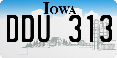 IA license plate DDU313