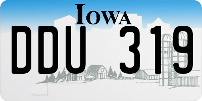 IA license plate DDU319