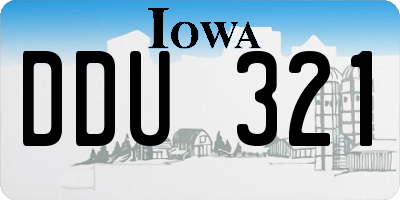 IA license plate DDU321