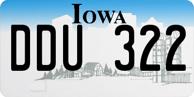 IA license plate DDU322