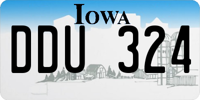 IA license plate DDU324