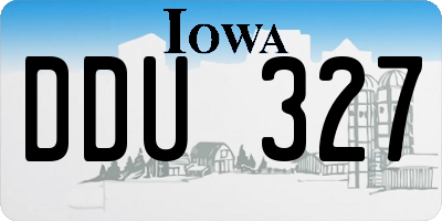 IA license plate DDU327