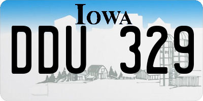 IA license plate DDU329