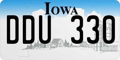 IA license plate DDU330