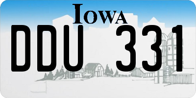 IA license plate DDU331