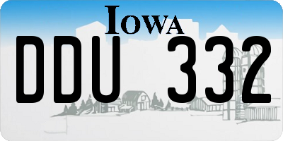 IA license plate DDU332