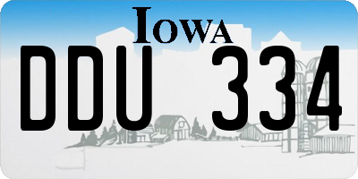 IA license plate DDU334