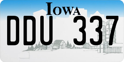 IA license plate DDU337