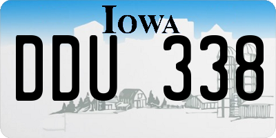 IA license plate DDU338
