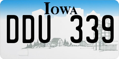 IA license plate DDU339