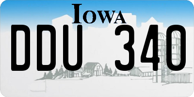 IA license plate DDU340