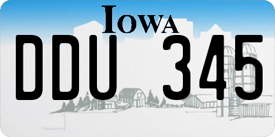 IA license plate DDU345