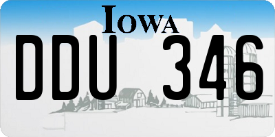 IA license plate DDU346