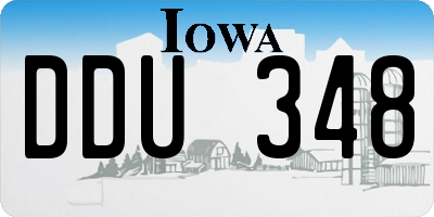 IA license plate DDU348