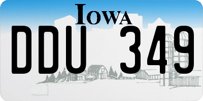 IA license plate DDU349
