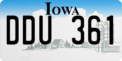 IA license plate DDU361
