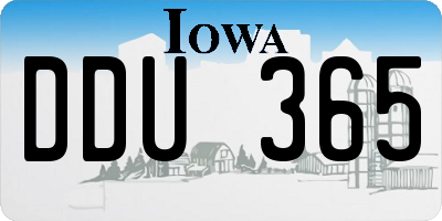 IA license plate DDU365