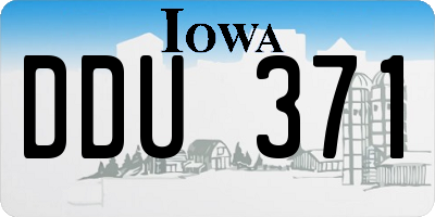 IA license plate DDU371