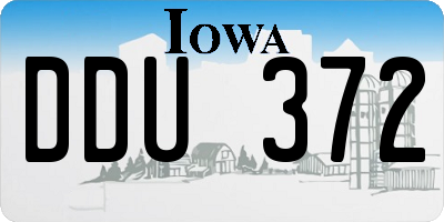 IA license plate DDU372