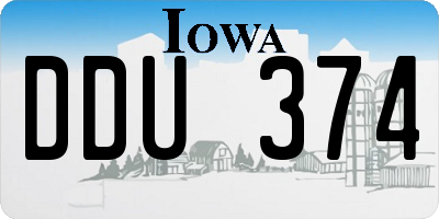 IA license plate DDU374
