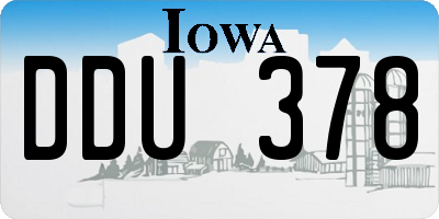 IA license plate DDU378