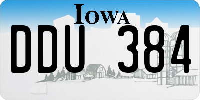 IA license plate DDU384