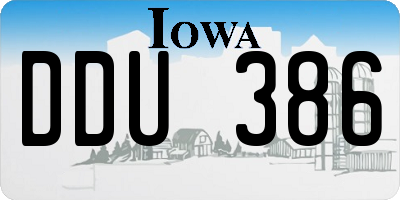 IA license plate DDU386