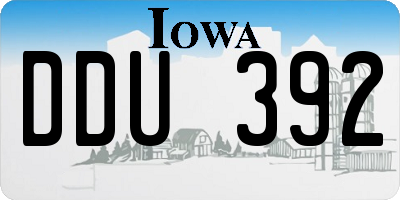 IA license plate DDU392