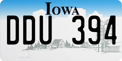 IA license plate DDU394