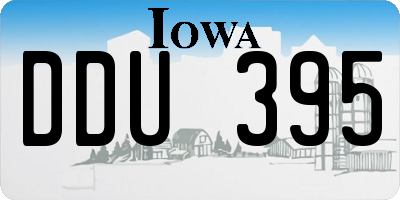 IA license plate DDU395