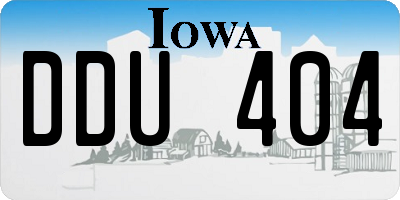 IA license plate DDU404