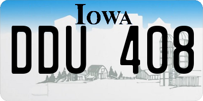 IA license plate DDU408