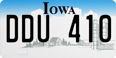 IA license plate DDU410