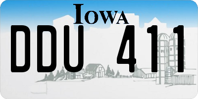 IA license plate DDU411