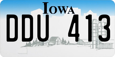 IA license plate DDU413