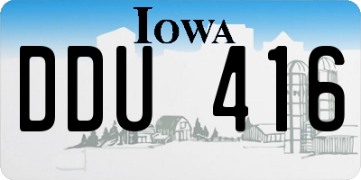 IA license plate DDU416