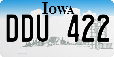 IA license plate DDU422