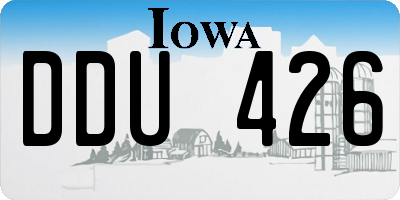 IA license plate DDU426