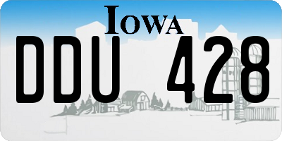 IA license plate DDU428