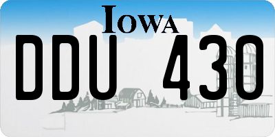 IA license plate DDU430