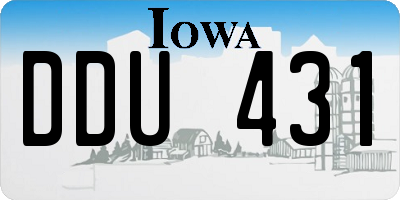 IA license plate DDU431