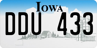 IA license plate DDU433